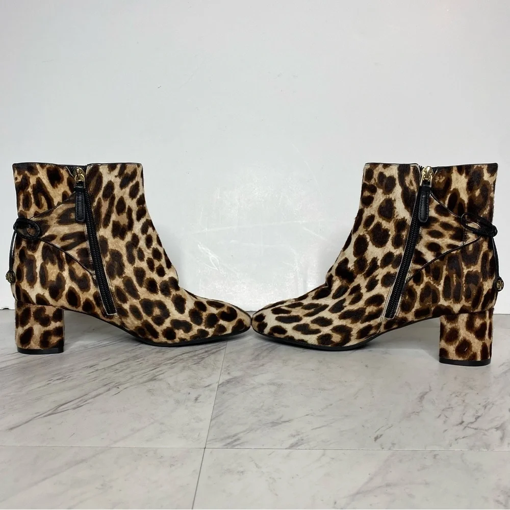 New! Tory Burch Laila Leopard Bootie 5 1/2